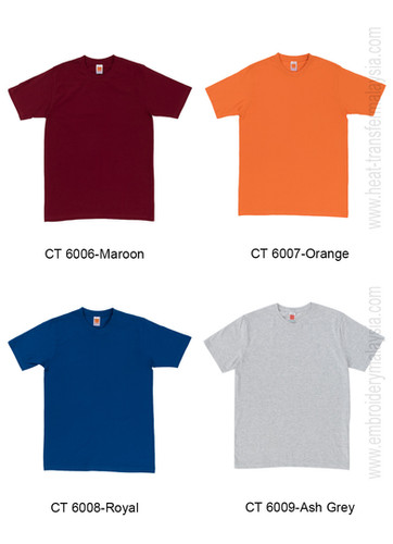 T-SHIRT Round Neck Tee (cotton) OREN CT 60 Series (Unisex
