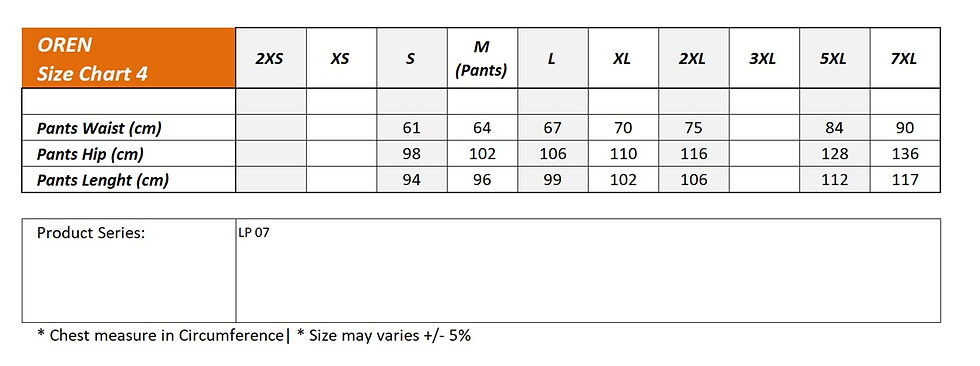 OREN Size Chart 04