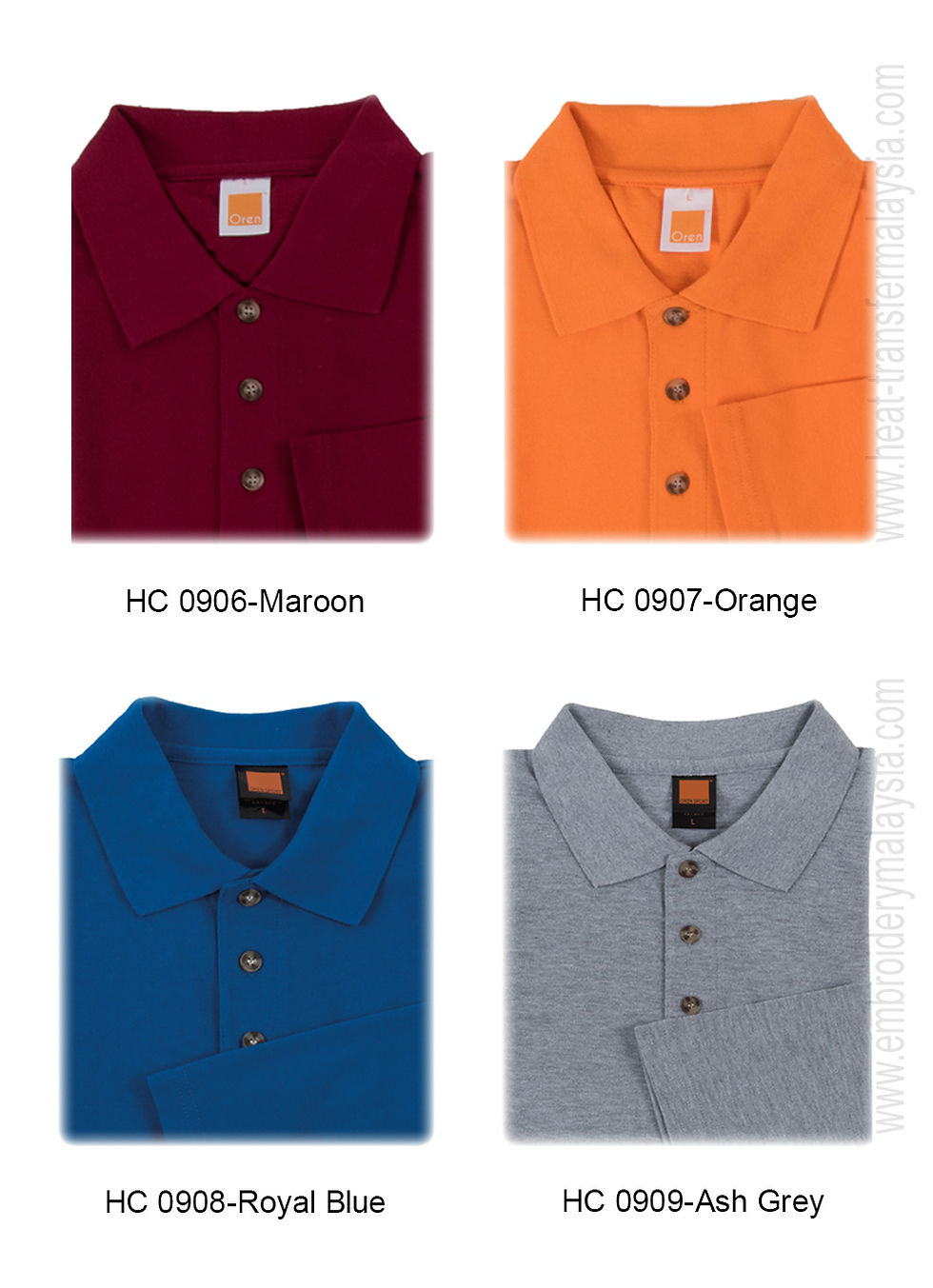 Thumbnail: POLO SHIRT | Pique Lacoste (Long Sleeve) | OREN | HC 09 Series (Unisex)