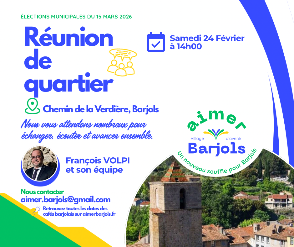 Réunion de voisins - quartier chemin de la Verdière