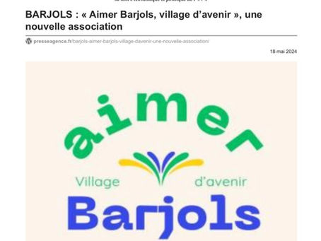 La Gazette du Var : « Aimer Barjols, village d’avenir », une nouvelle association.