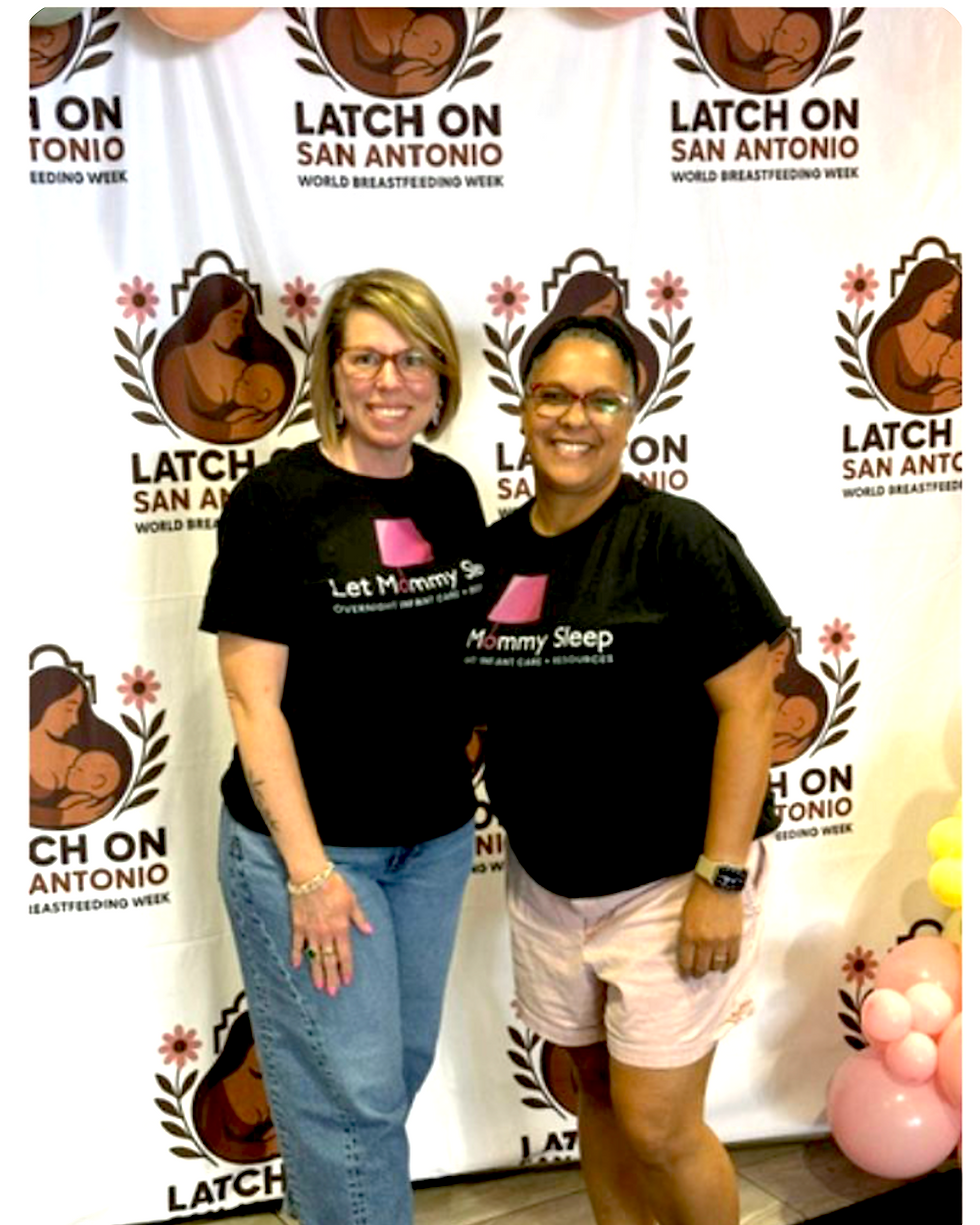 Jane & Jasmin supporting Texas families at World Breastfeeding Week