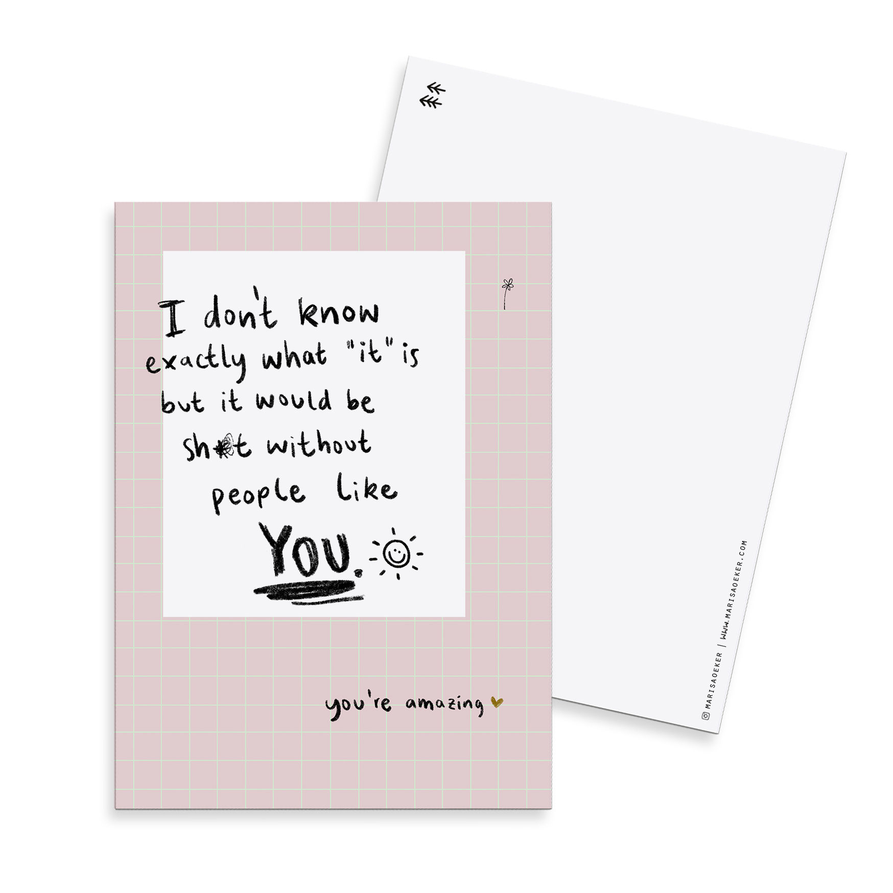 Postkarte "you´re amazing"