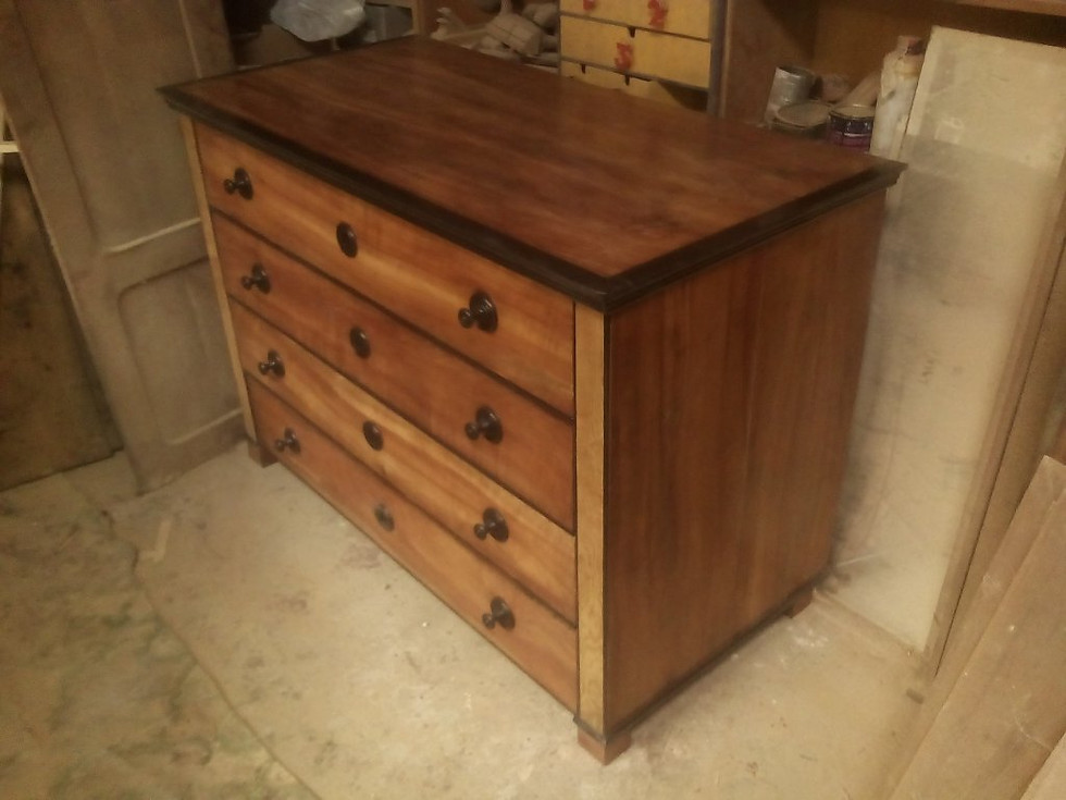 Miniatura: Polska komoda biedermeier, XIX wiek