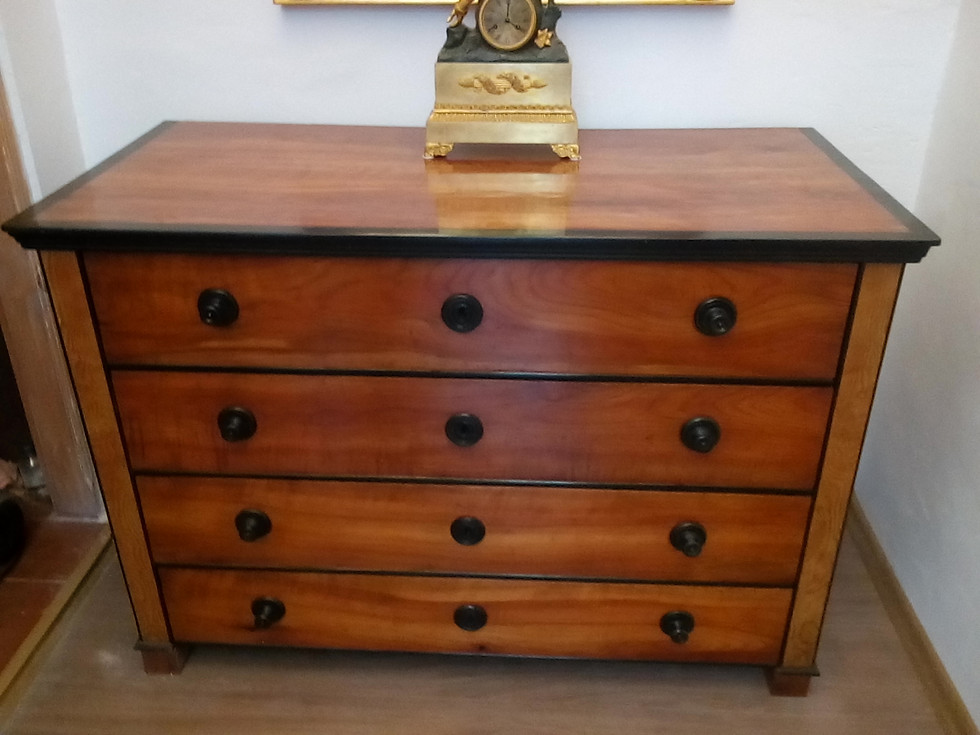 Miniatura: Polska komoda biedermeier, XIX wiek