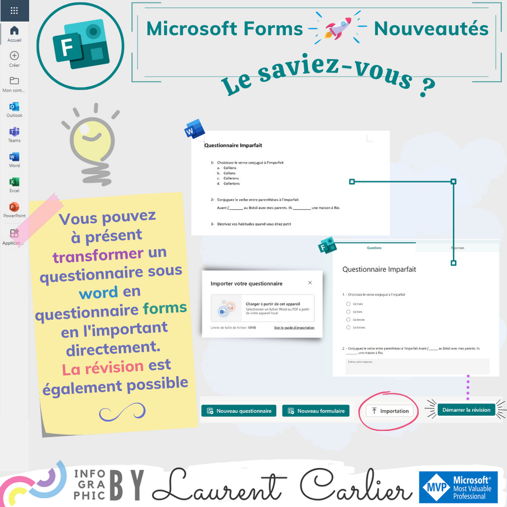 Microsoft Forms importer quiz word