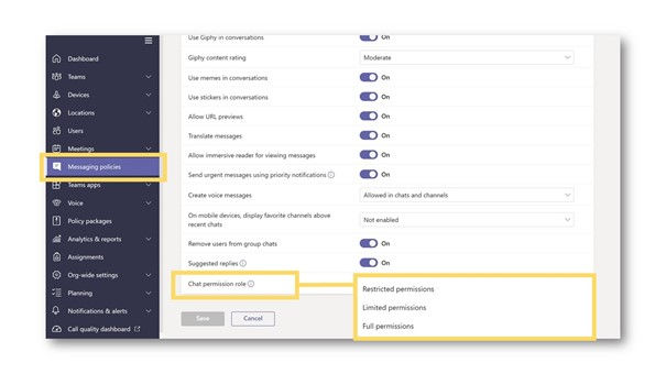 Microsoft teams supervised chat