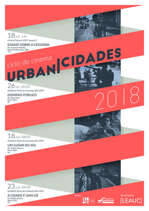 4º Ciclo de Cinema e Debates URBANICIDADES | 2018
