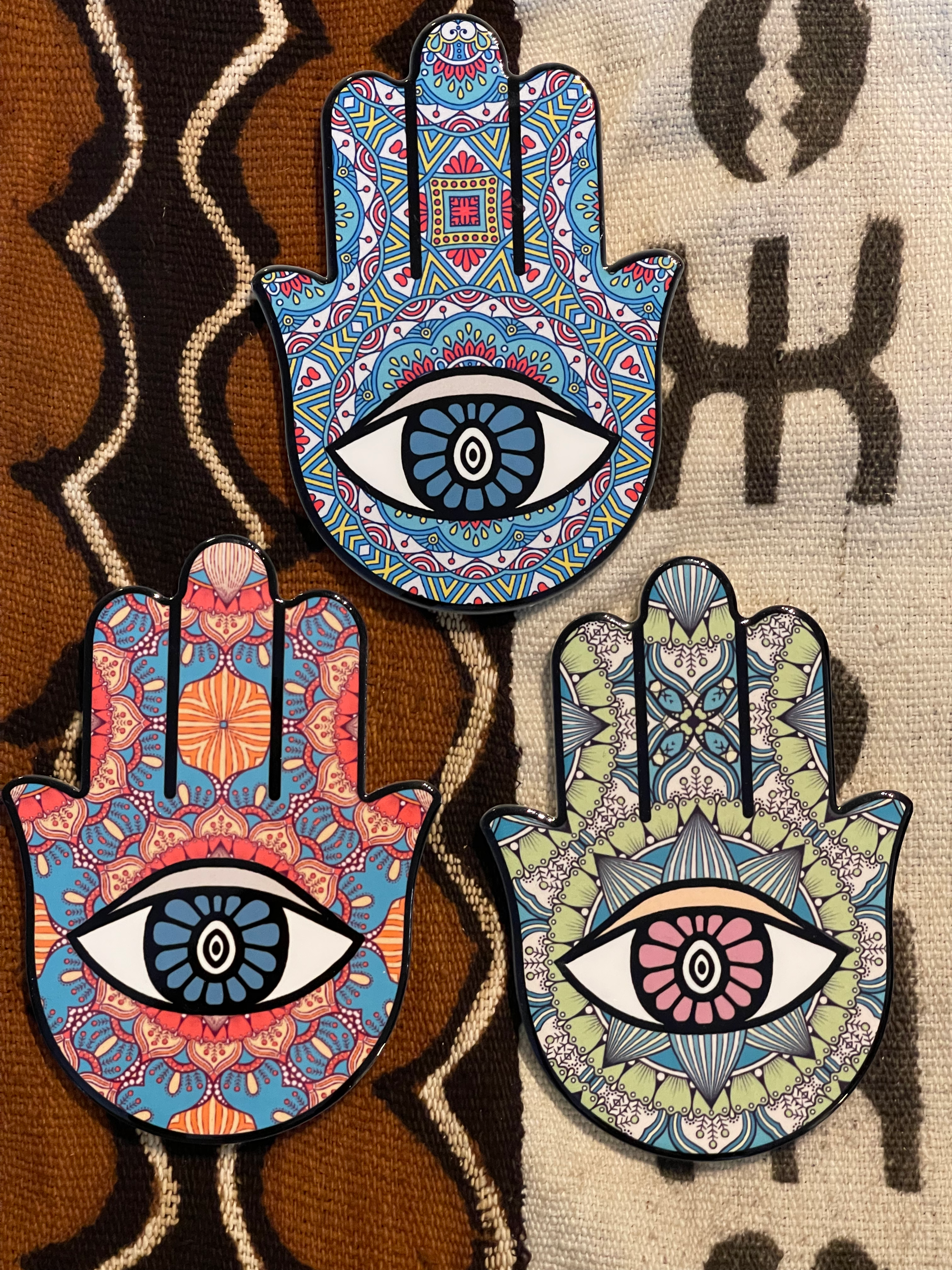 Ceramic Hamsa Coaster