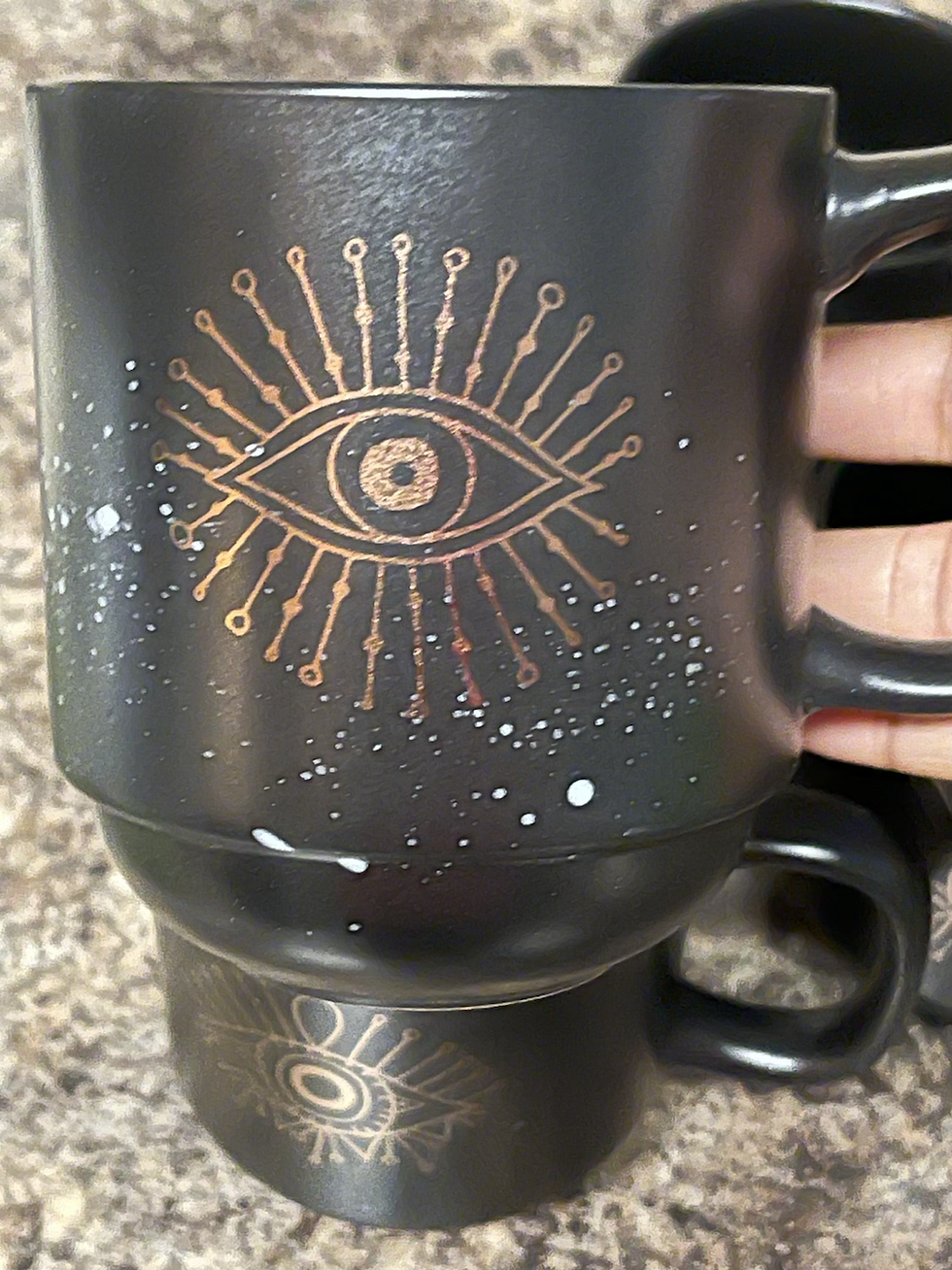 Thumbnail: Evil Eye Mug Set with Stand