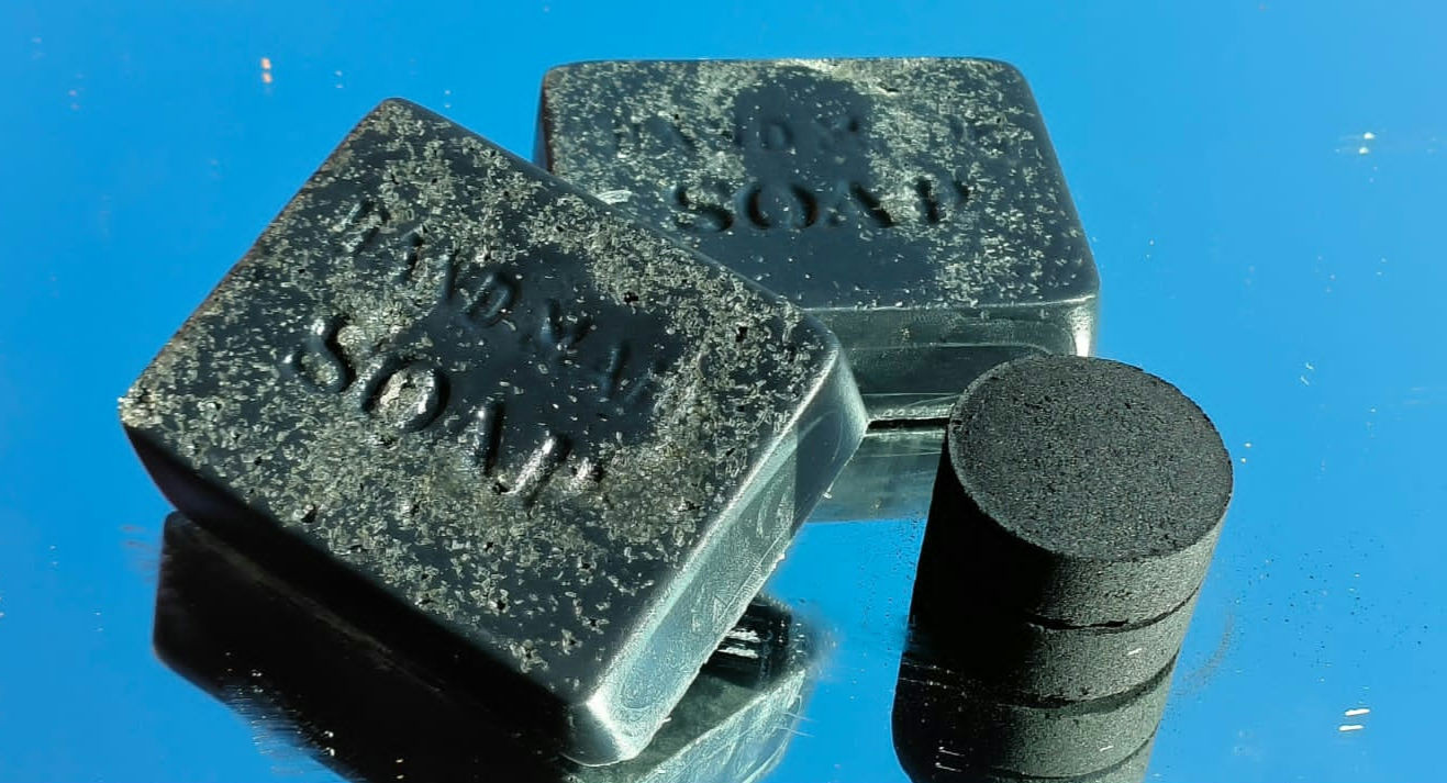 Charcoal and sugar handmade soap