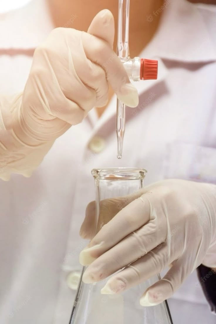 High-purity pharmaceutical chemicals in glass containers