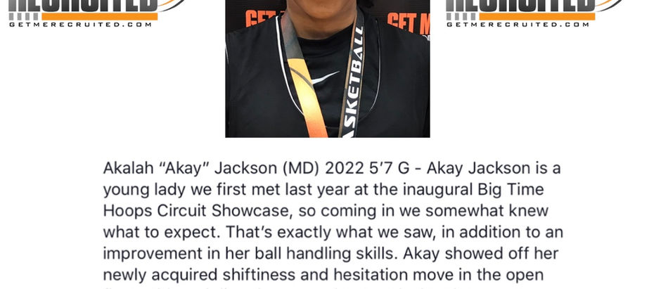 Akalah Jackson - 5'7 G 2022 (Maryland)