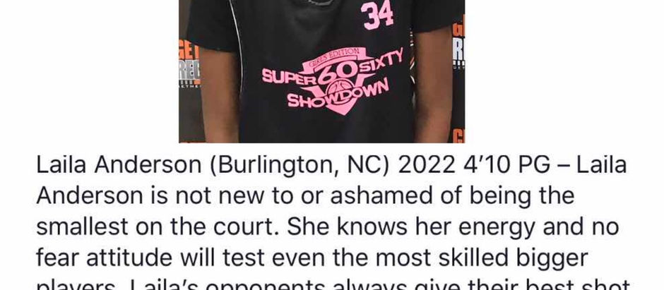 Laila Anderson - 4'10 PG 2022 (Burlington, NC)