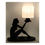 Thumbnail: 1930s Art Deco Modernist Nude Lady Silhouette Wood Table Lamp.