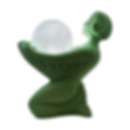 Thumbnail: Art Deco Ceramic Figural Table Lamp by Maggie Fisher, Green Sculptural Lady Lamp