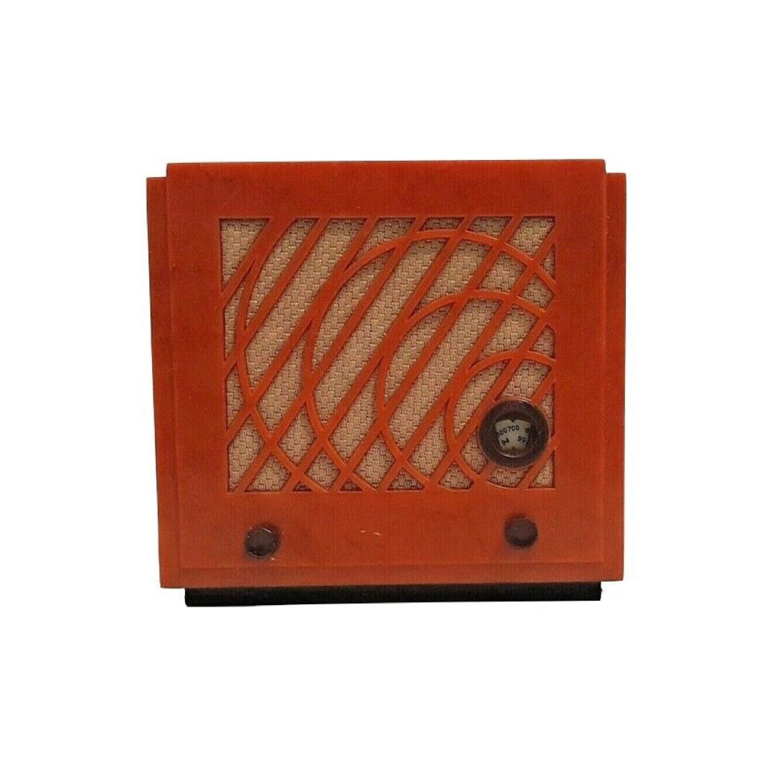 Vintage Art Deco Miniature AM FM Transistor Radio Model Safar, Usignolo, 1934