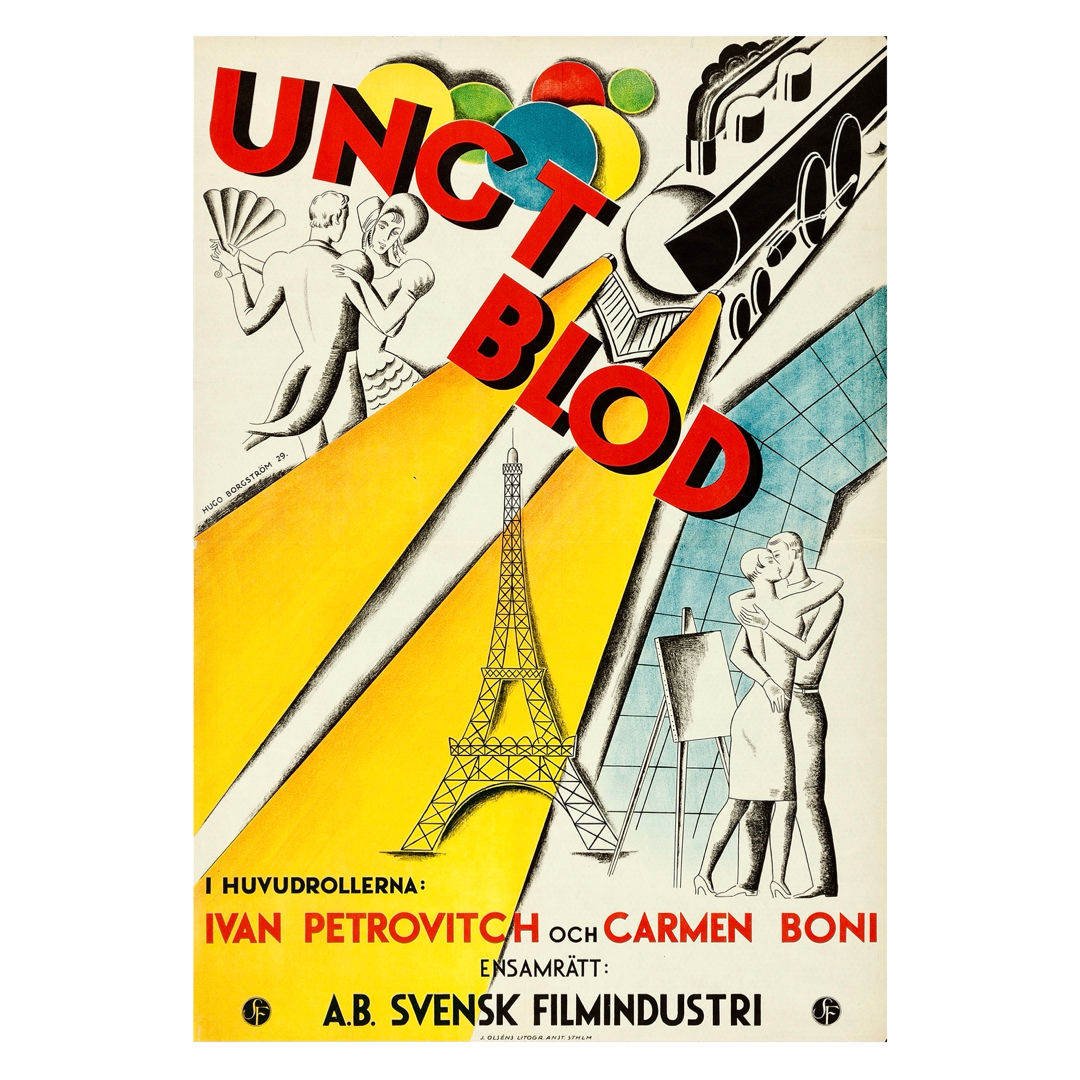 Vintage Art Deco Movie Poster Latin Quarter (Messtro-Film Verleih, 1929)