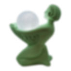 Thumbnail: Art Deco Ceramic Figural Table Lamp by Maggie Fisher, Green Sculptural Lady Lamp