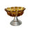 Thumbnail: Art Deco Stölzle Amber Glass & Chrome Bowl Circa. 1930