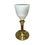 Thumbnail: Antique French solid Bronze & Opaline Glass Art Deco Torchiere Lamp. circa1920s