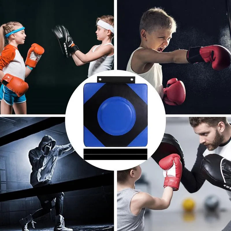 Miniatura: Alvo de boxe para parede com proteção para bloqueio de golpes, ideal para treina