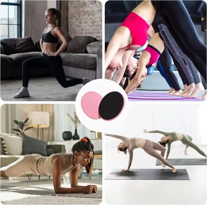 Miniatura: Discos Deslizantes para Pilates e Treino de Core (Fitness Doméstico) – Exercício