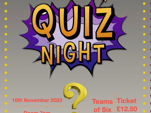 QUIZ NIGHT COMING SOON CHECK OUT OUR WEBSITE FOR TICKETS