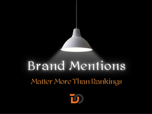 Brand mentions matter more than rankings in AI search featured image with spotlight on dark background