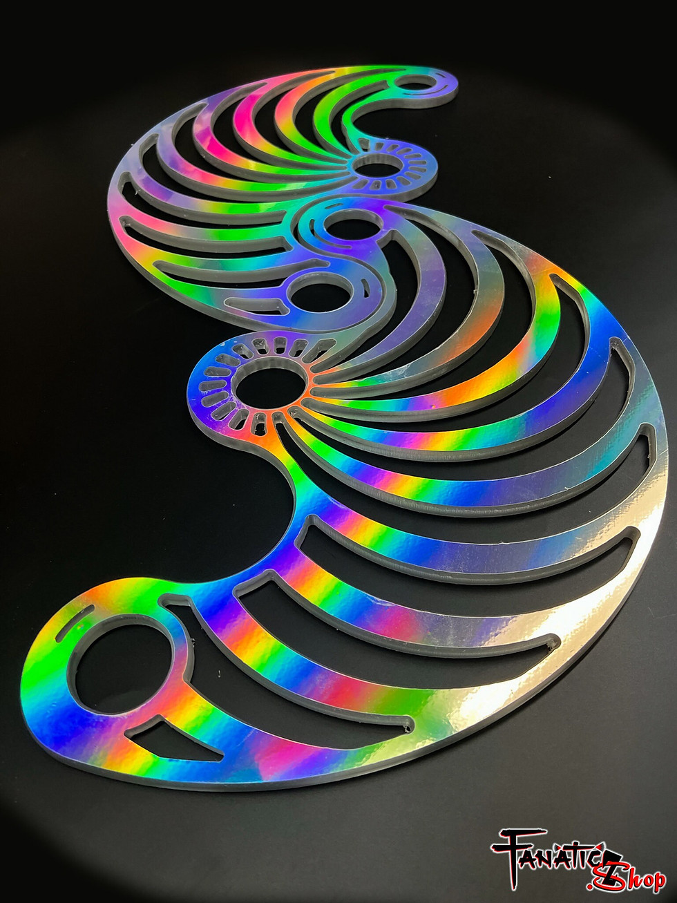 Thumbnail: Hypno Hologram Performance - 1.75" Tech Grip Flow Fans , Practice Fans, Day fans