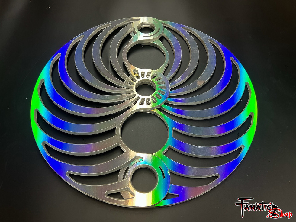 Thumbnail: Hypno Hologram Performance - 1.75" Tech Grip Flow Fans , Practice Fans, Day fans