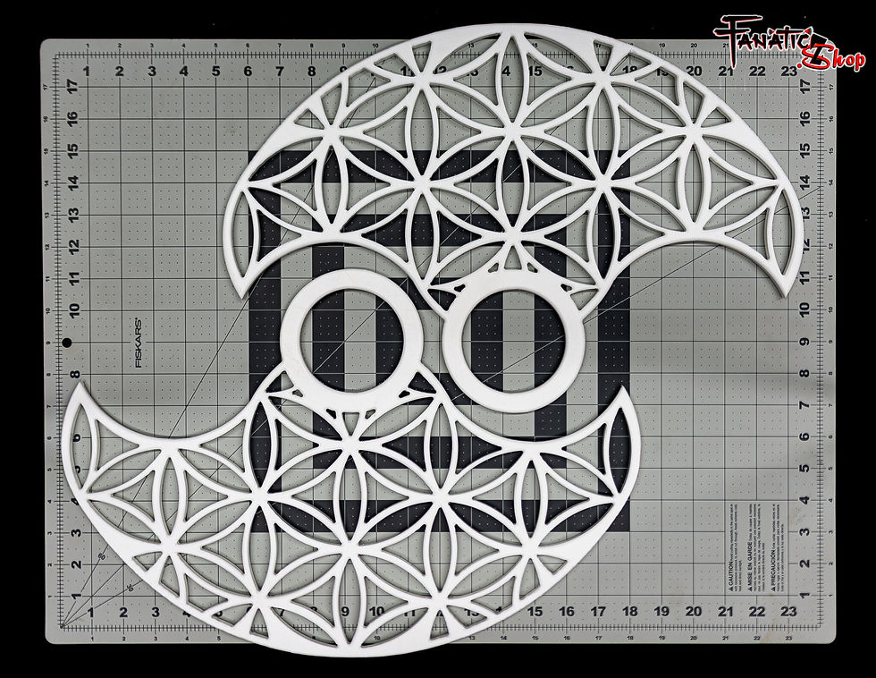 Thumbnail: Flower of Life - 3.25" Russian Grip Custom Flow Fans  , Practice Fans, Day fans,