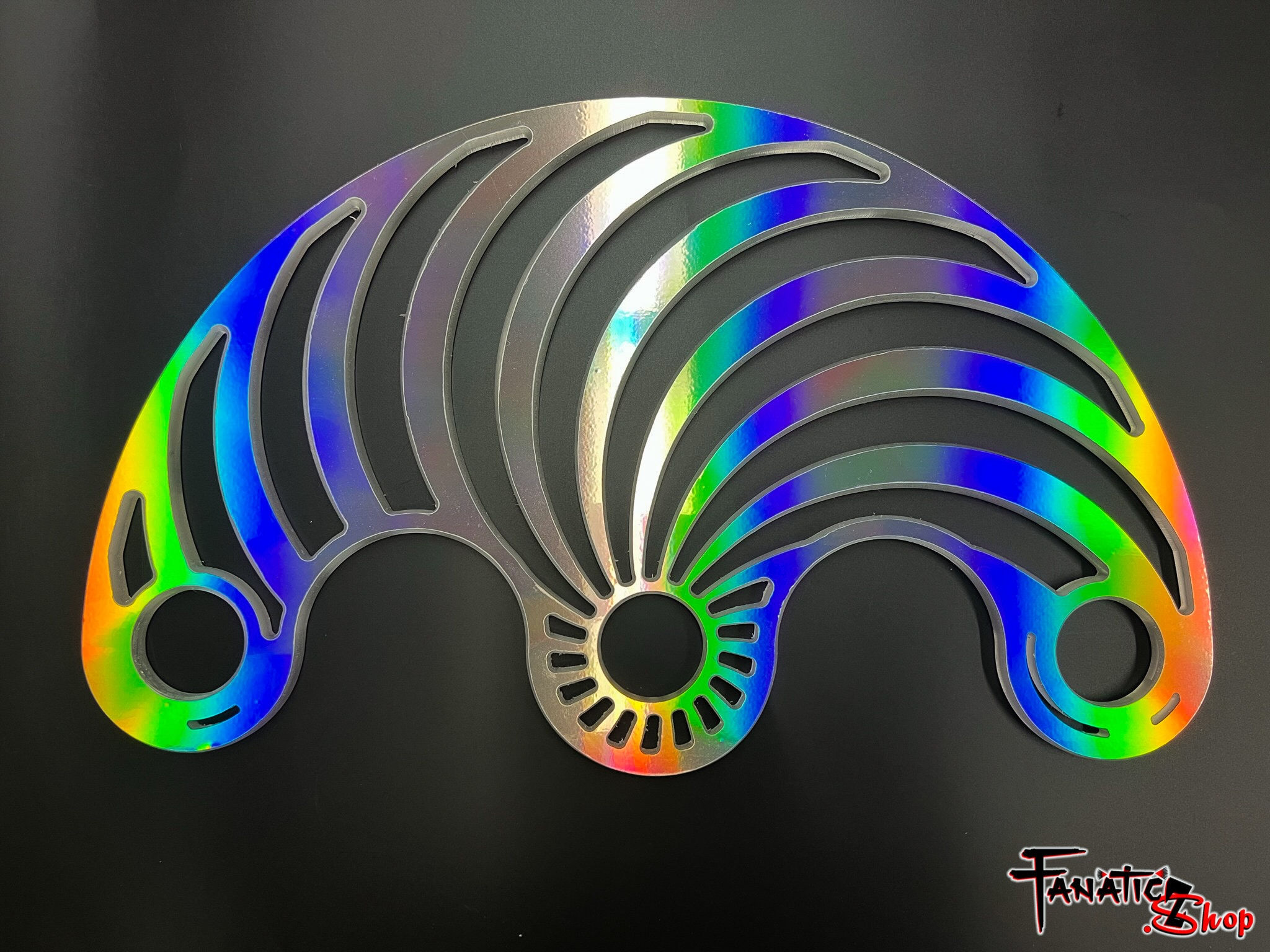 Hypno Hologram Performance - 1.75" Tech Grip Flow Fans , Practice Fans, Day fans
