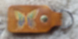 Handmade Leather Keyring - Butterfly