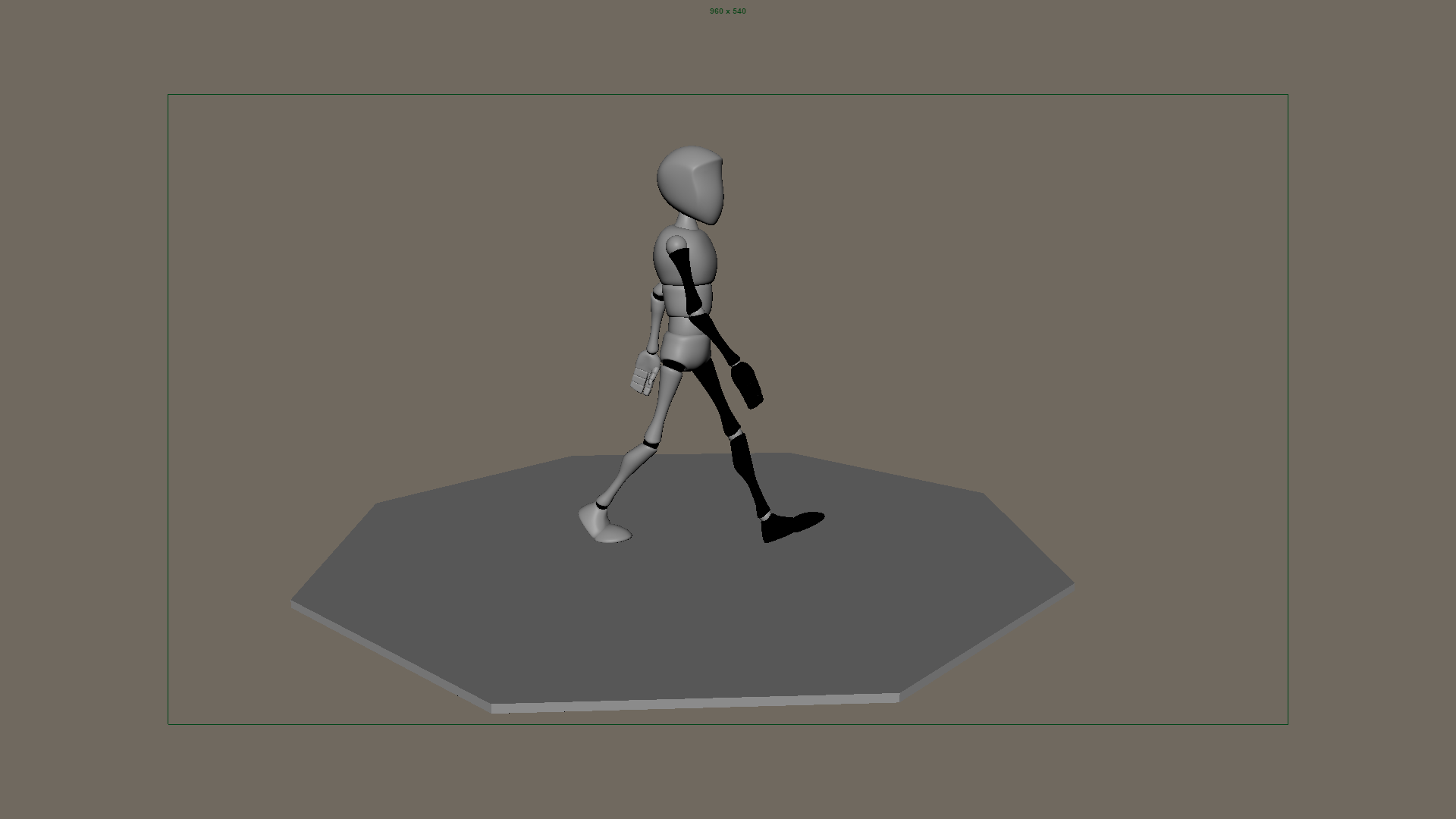 MAYA Walk cycle animation gif