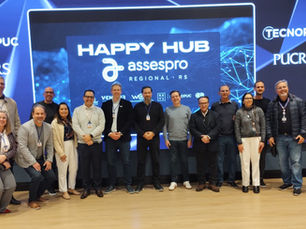 Happy Hub Assespro-RS marca lançamento do novo site e promove conexões estratégicas no Tecnopuc
