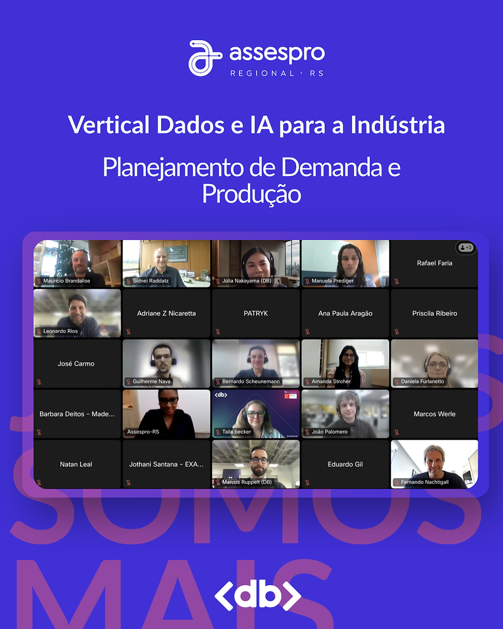 Vertical Dados e IA para a Indústria da Assespro-RS promove encontro sobre planejamento de demanda e produção industrial
