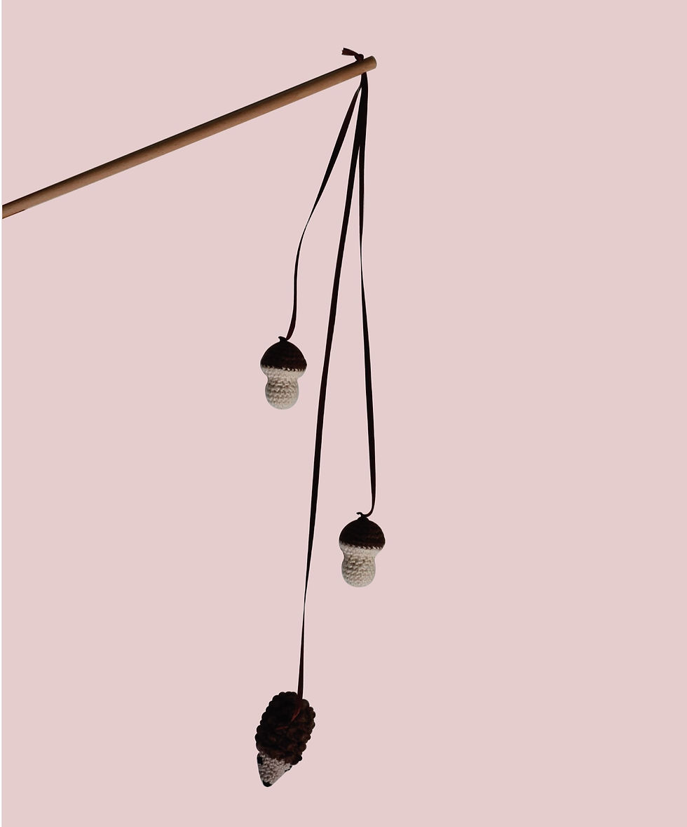 Katzenangel >Mr. Igel< - braun