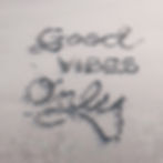 Good Vibes Only Written in sand