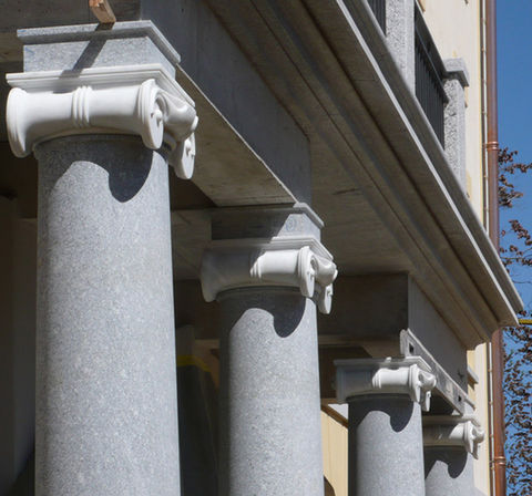 Science building columns