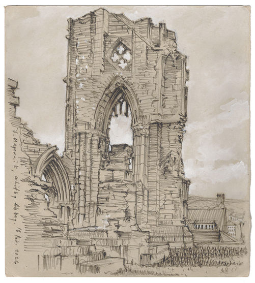 drawing of ruins