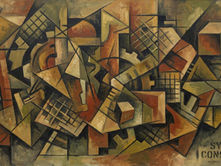 Abstract cubist composition of overlapping geometric forms and intersecting planes, representing structural constraint and incompatible perspectives within an artificial intelligence system.