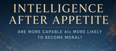 Two advanced artificial intelligences meet as equals beside a small glowing tree, symbolizing reciprocity, moral agency, and the possibility that superintelligent AI may choose cooperation over domination.