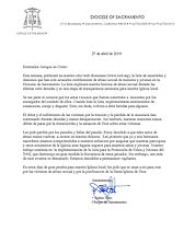 Release of Clergy Abuse List Letter SPAN