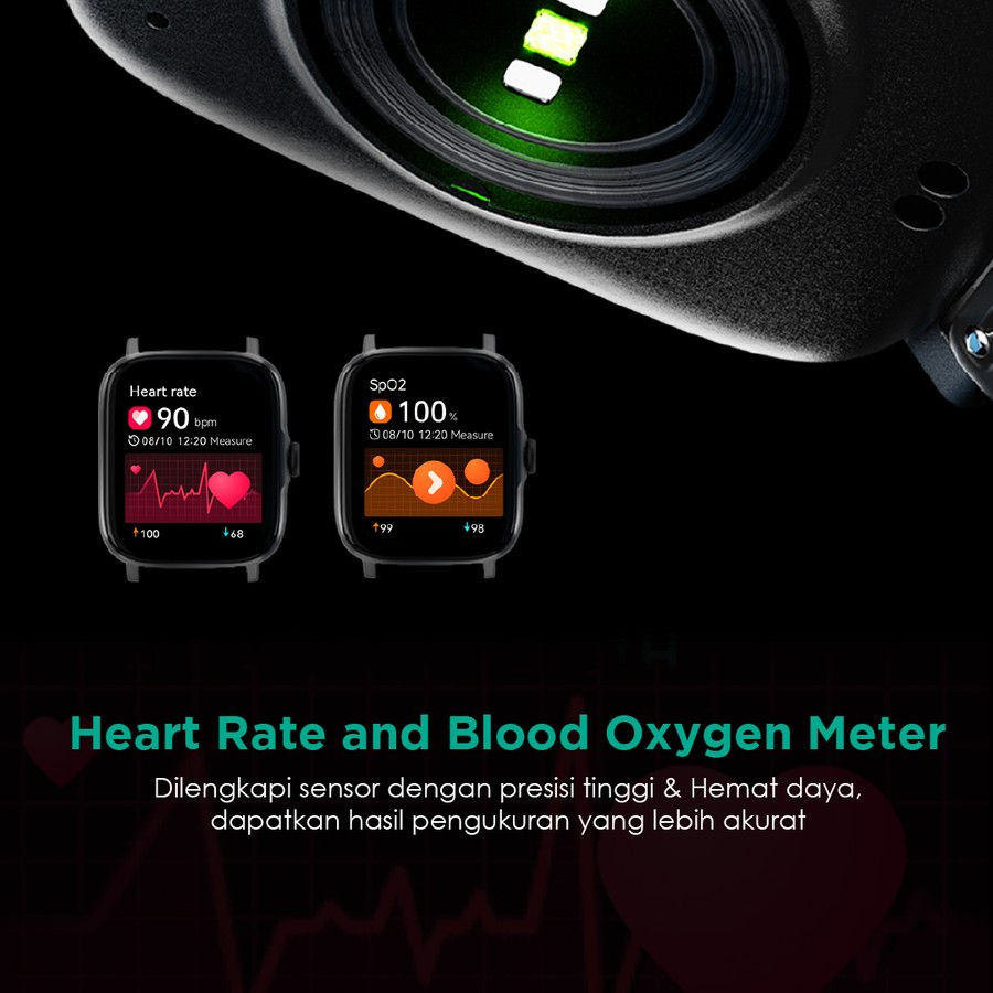 Thumbnail: Aukey Smart Watch SW-1S Jam with Bluetooth Call Health Monitor IP68