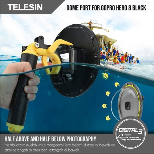 Telesin Dome Port Inch Underwater Photography for GoPro Hero