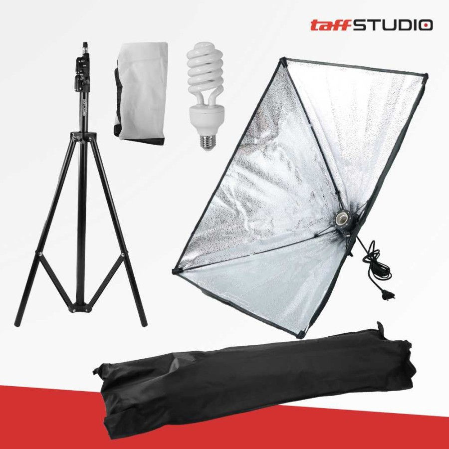 Thumbnail: TaffSTUDIO Lighting Softbox Reflektor Foto Studio + Lampu SB-MS-B5070