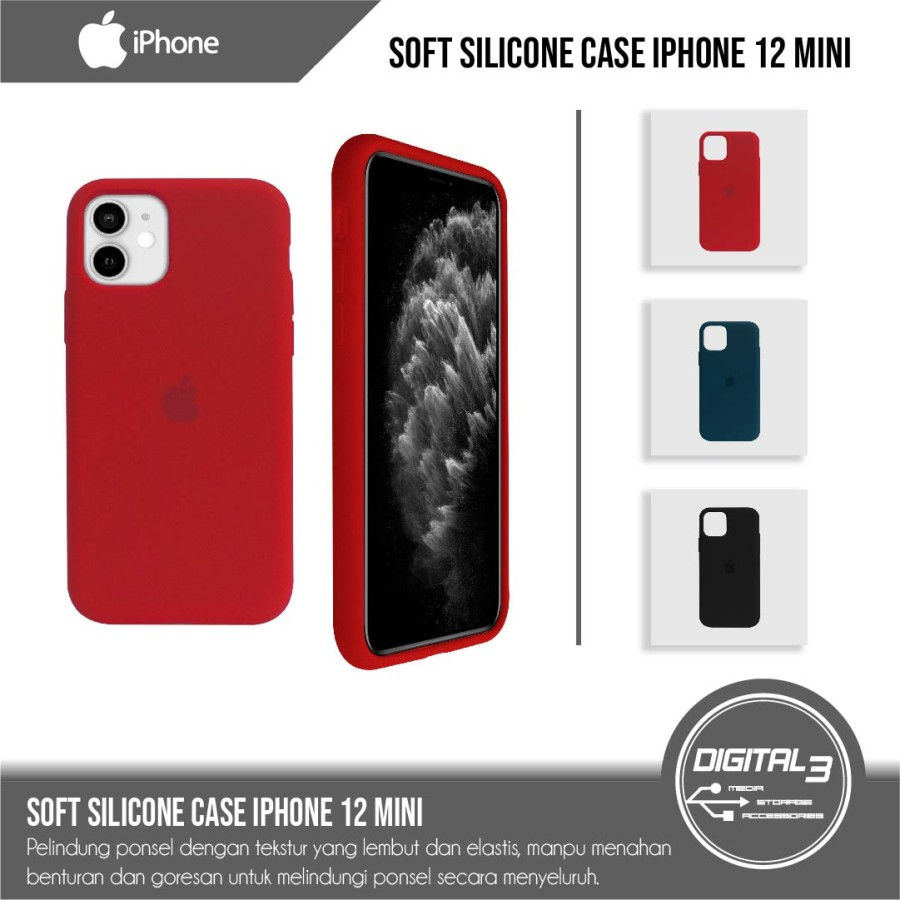 Premium Silicone Case iPhone 12 Mini 5.4 Full Body Casing Soft Silikon