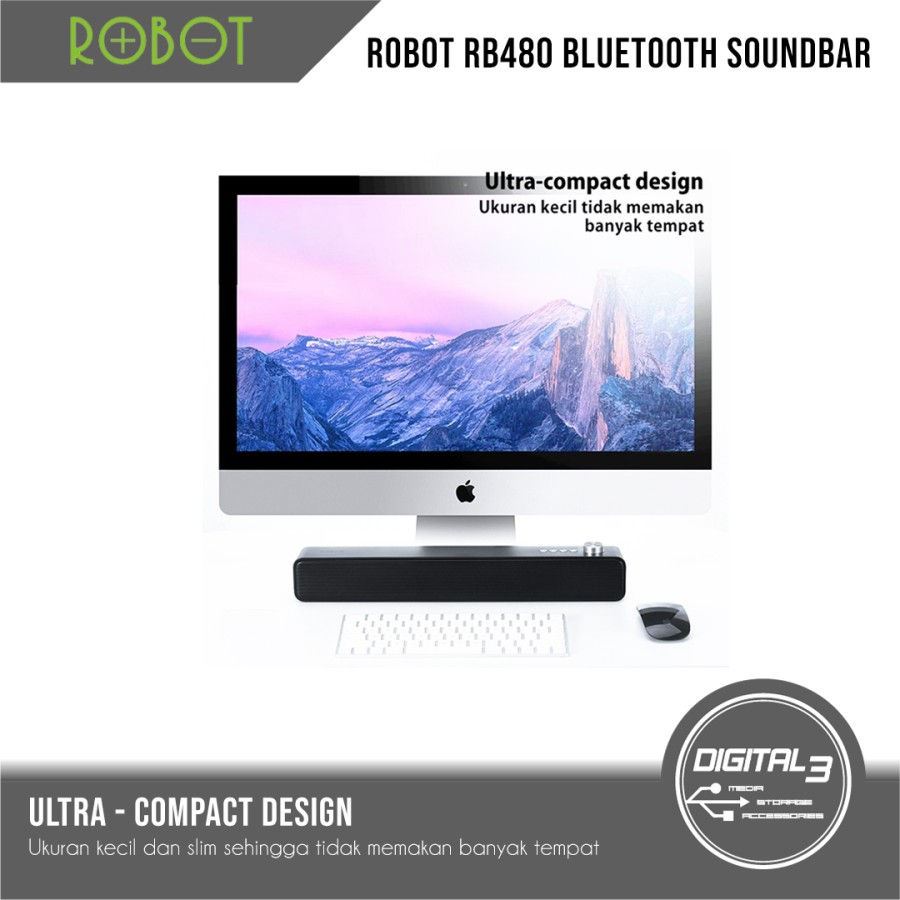 Thumbnail: Robot RB480 Soundbar Speaker Bluetooth 5.0 Dual Connection TF USB AUX