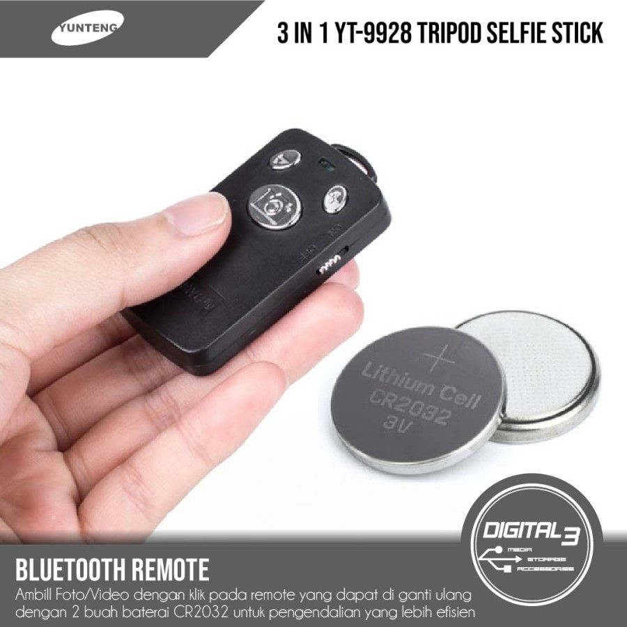 Thumbnail: Tongsis Yunteng 9928 Selfie Stick Bluetooth Tripod Tongsis Bluetooth